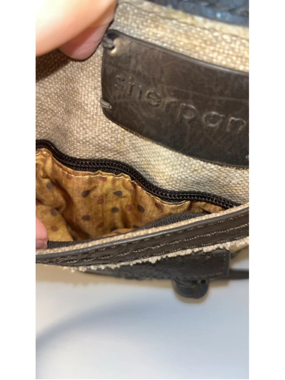 Women's Sherpani Crossbody Bag One Size Beige and Black